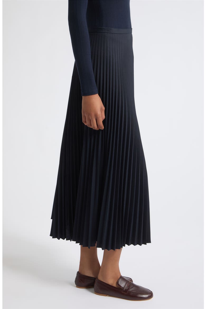 The Accordion Pleated Maxi Skirt, Alternate, color, NAVY