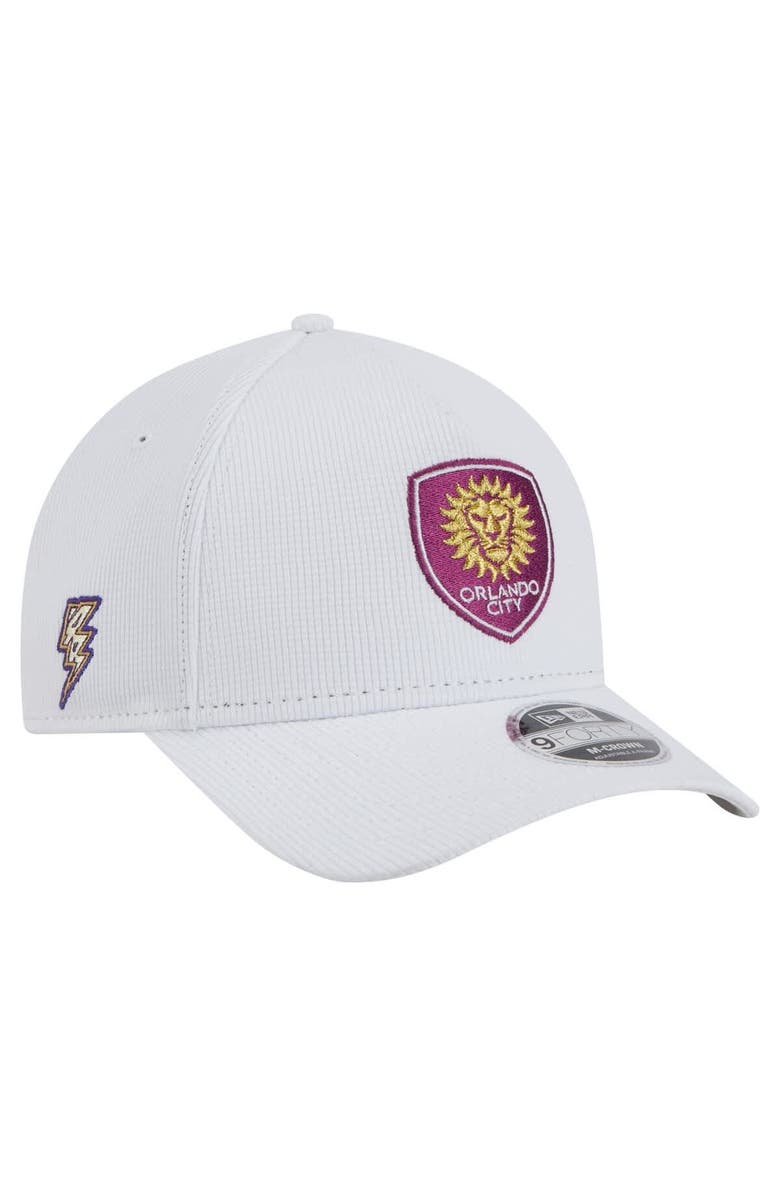 New Era Men's New Era White Orlando City SC 2025 Jersey Hook 9FORTY M-Crown Adjustable Hat, Main, color, White