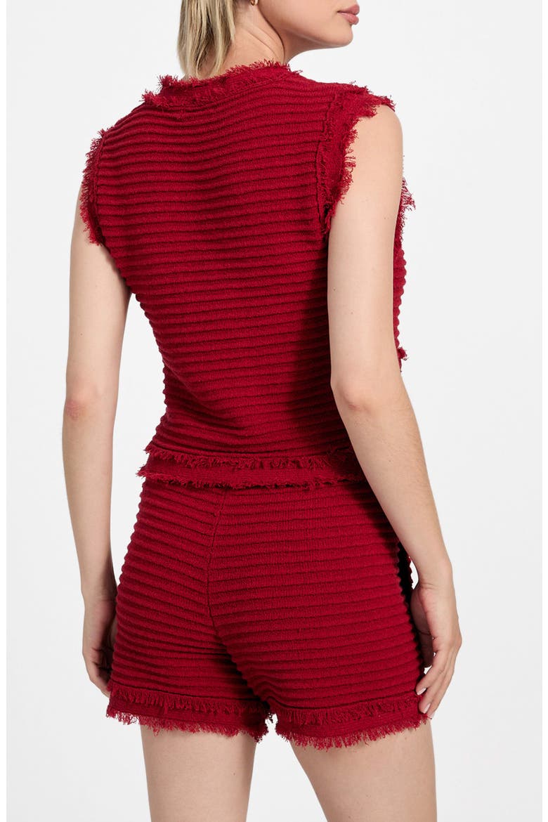 Malina Bouclé Ottoman Stitch Vest, Alternate, color, SIREN RED