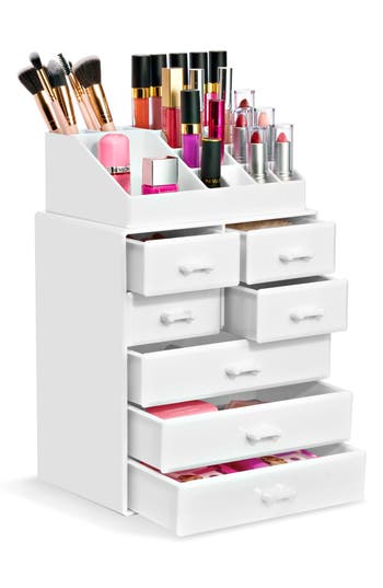 Sorbus 7-drawer Makeup Organizer Case In White
