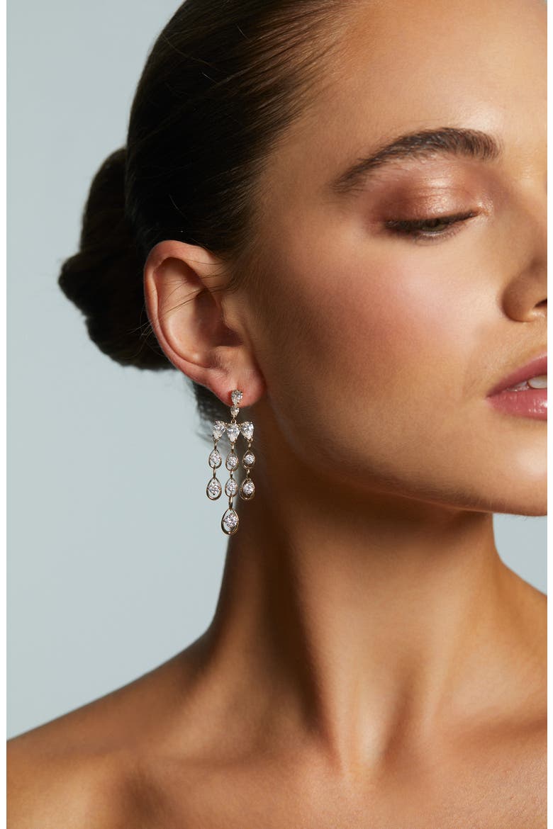 It Girl Chandelier Drop Earrings, Alternate, color, GOLD