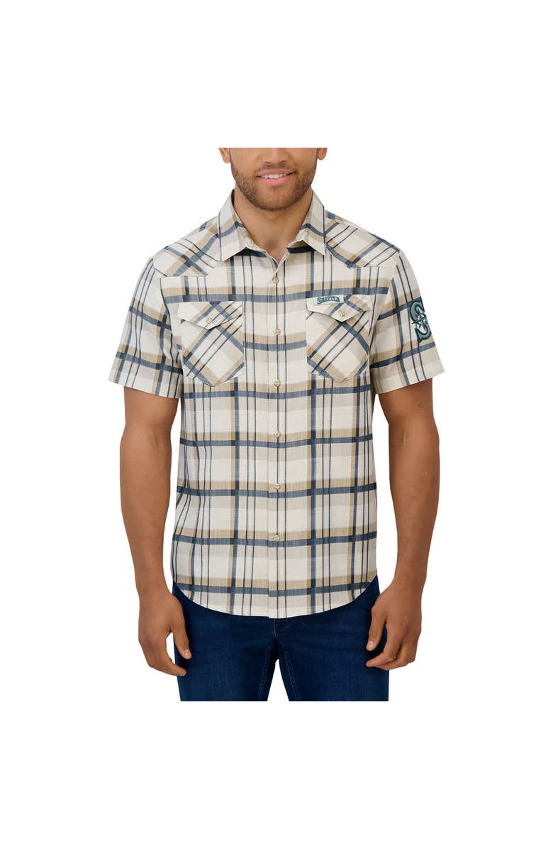 Darius Rucker Collection by Fanatics Men's Darius Rucker Collection by Fanatics Navy Seattle Mariners Plaid Full-Snap Shirt, Alternate, color, Navy