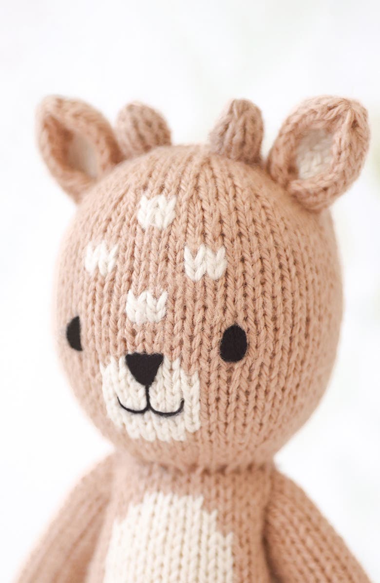 cuddle+kind Tiny Elliot the Fawn Stuffed Animal, Alternate, color, Brown/Green