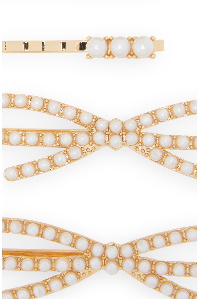 Set of 6 Fancy Bobby Pins, Alternate, color, IVORY