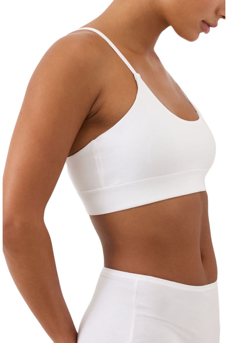 Everyday Modern Scoop Bralette Made With Organic Cotton, Alternate, color, White