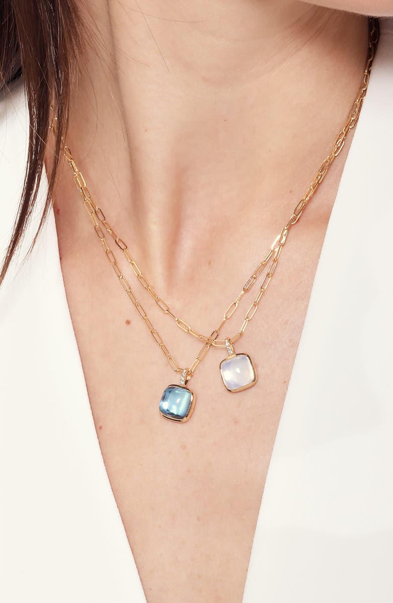 SYNA Cirra Petite Quad Necklace, Alternate, color, Blue Topaz