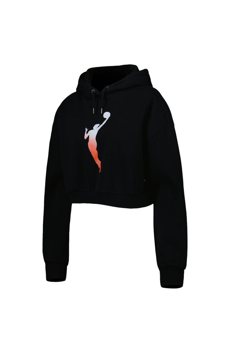 THE WILD COLLECTIVE Women's The Wild Collective Black WNBA Logowoman Cropped Pullover Hoodie, Alternate, color, Black