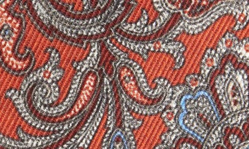 David Donahue Paisley Silk Tie In Multi