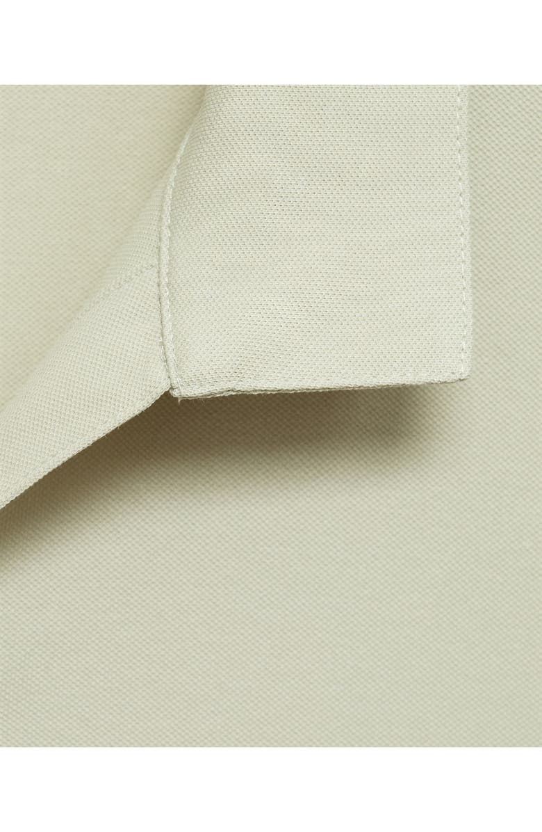 MANGO Solid Johnny Collar Cotton Blend Piqué Polo, Alternate, color, Mint Green