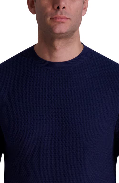Karl Lagerfeld Paris Cotton Crewneck T-shirt In Navy