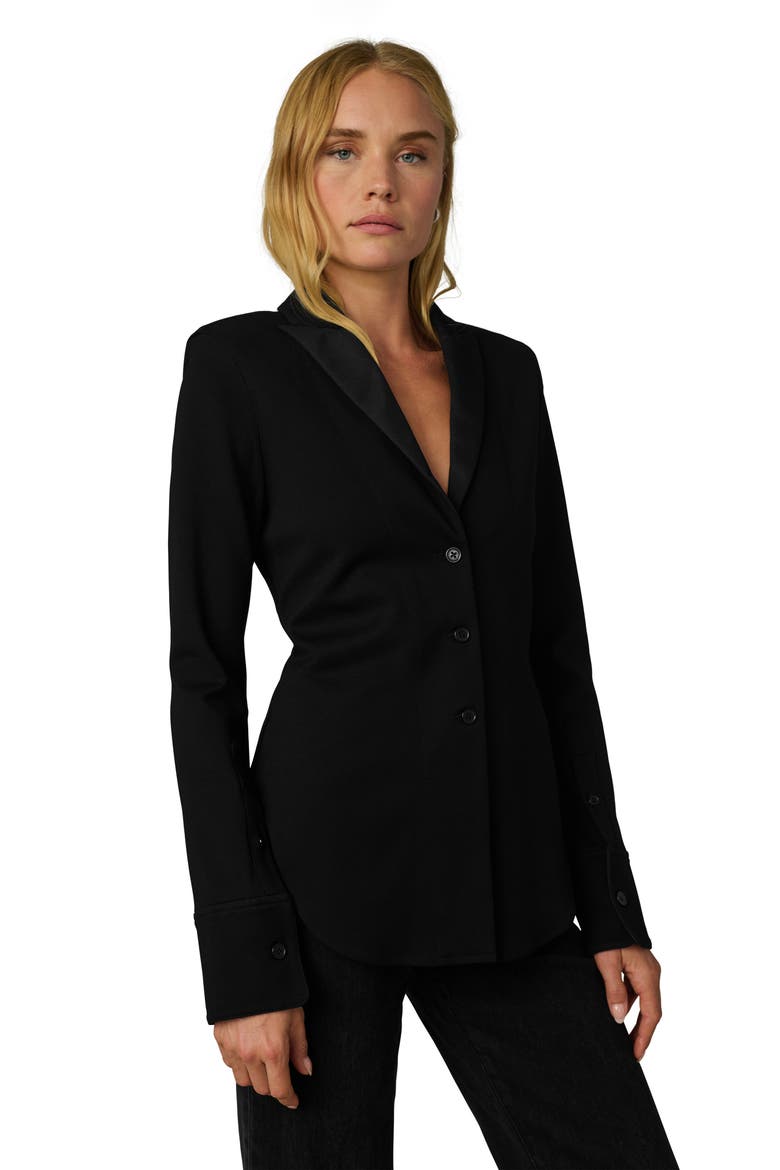 The Clara Cinched Blazer, Alternate, color, BLACK