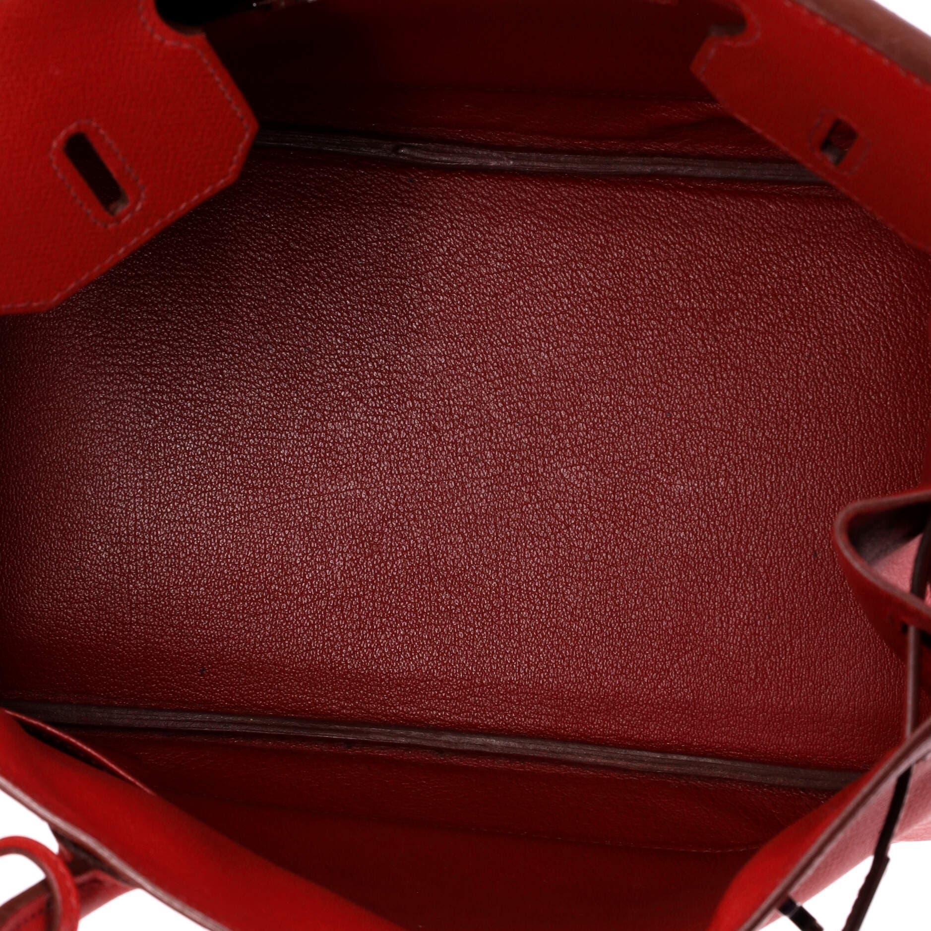 Pre-Owned Hermes Birkin Handbag Red Epsom with Palladium Hardware 25, Alternate, color, Rouge Garance