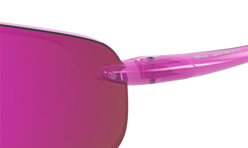 Maui Jim Ho'okipa 64mm Oversize Polarizedplus2® Rectangular Sunglasses In Shiny Cyclamen Pink