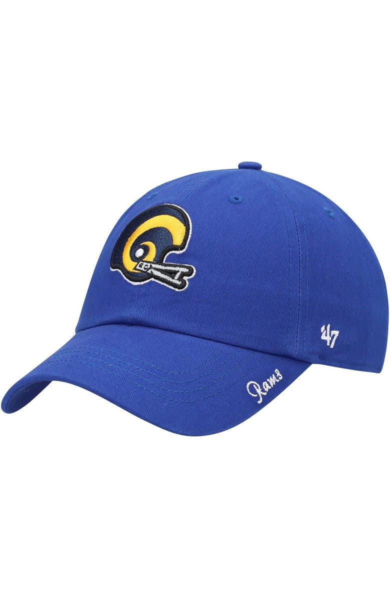 '47 Women's '47 Royal Los Angeles Rams Miata Clean Up Legacy Adjustable Hat, Main, color, Royal