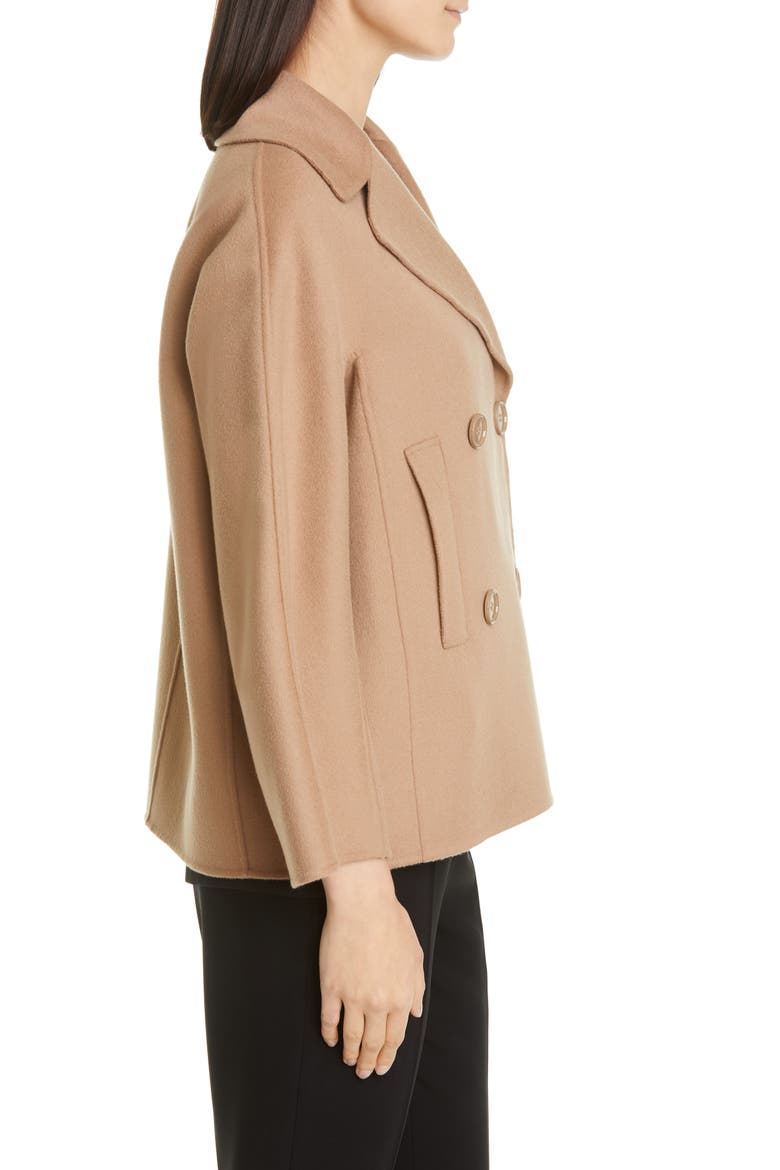 Connie Double Breasted Wool Coat, Alternate, color, CAMEL
