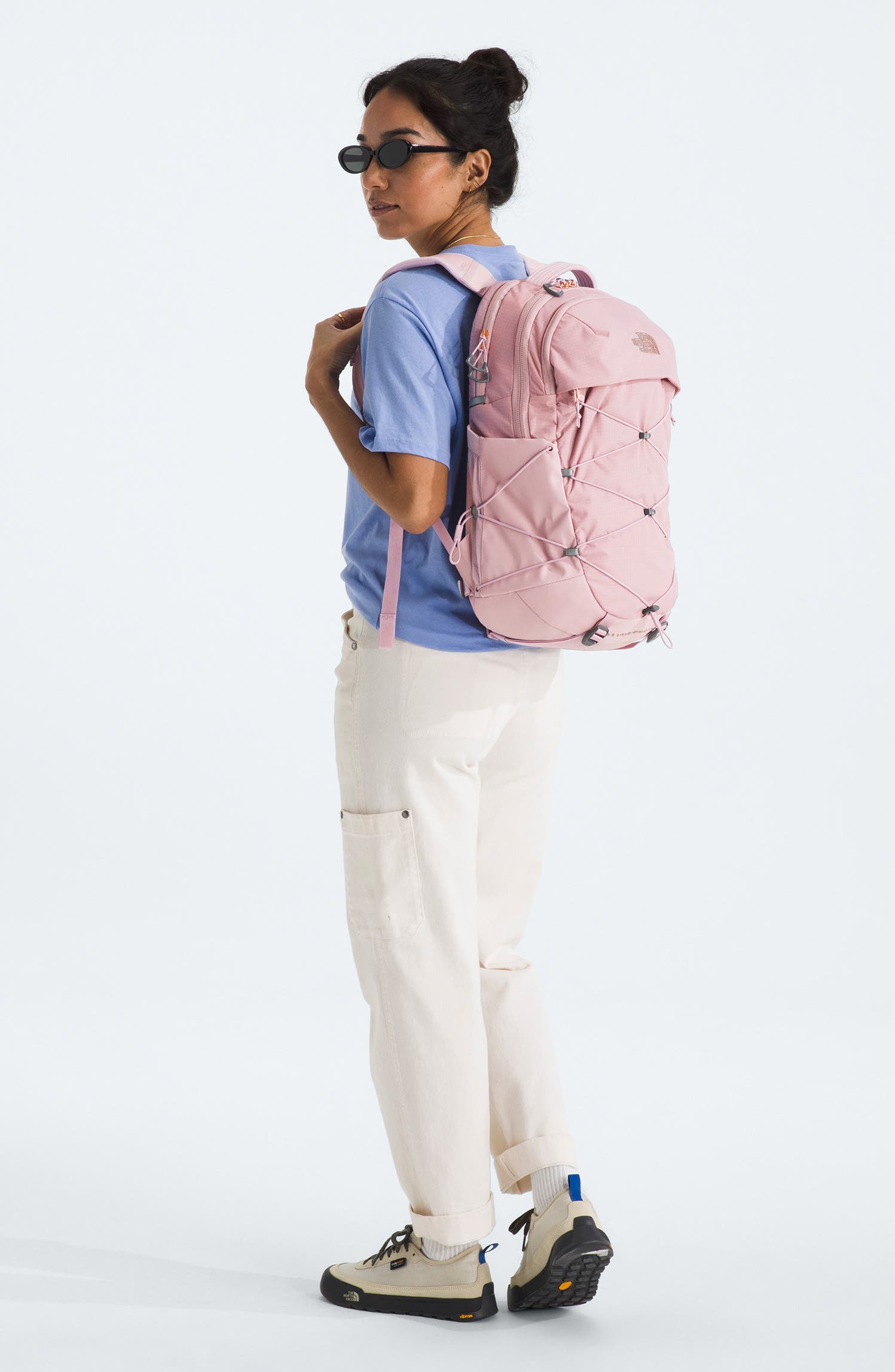 Borealis Water Repellent Luxe Backpack, Alternate, color, METAL PINK/ BURNT CORAL