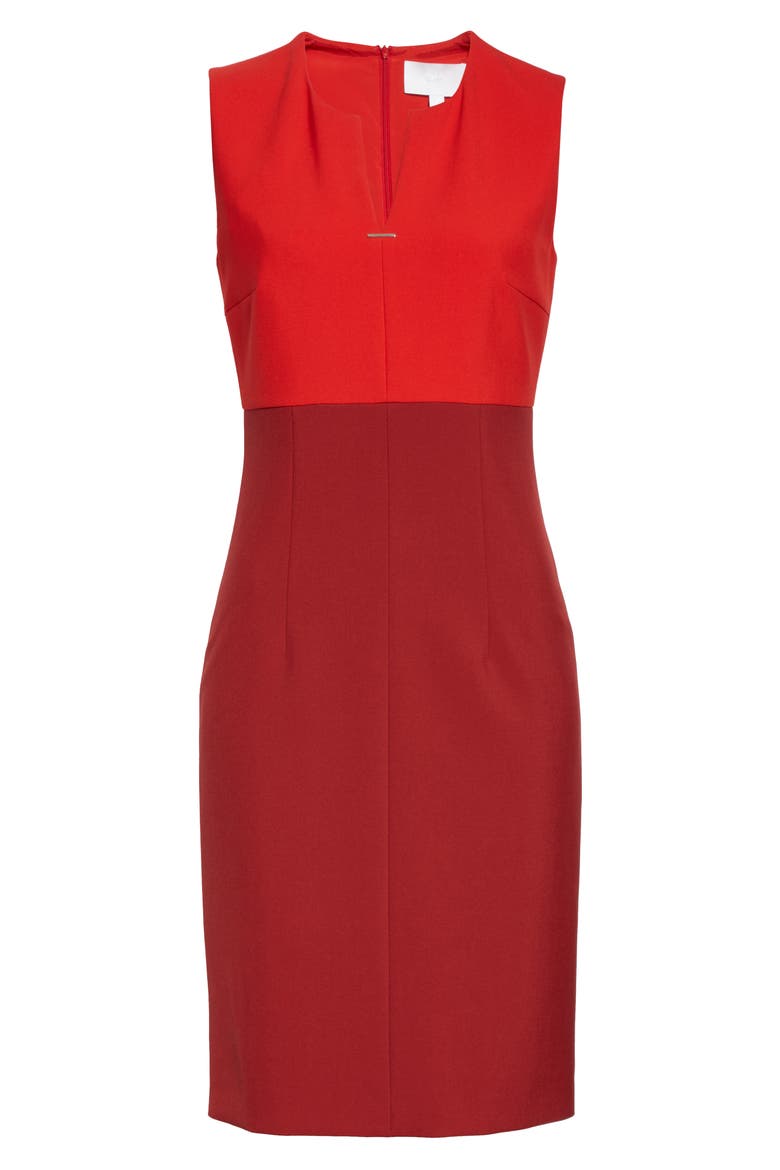 Daedalus Sheath Dress, Alternate, color, RUBY