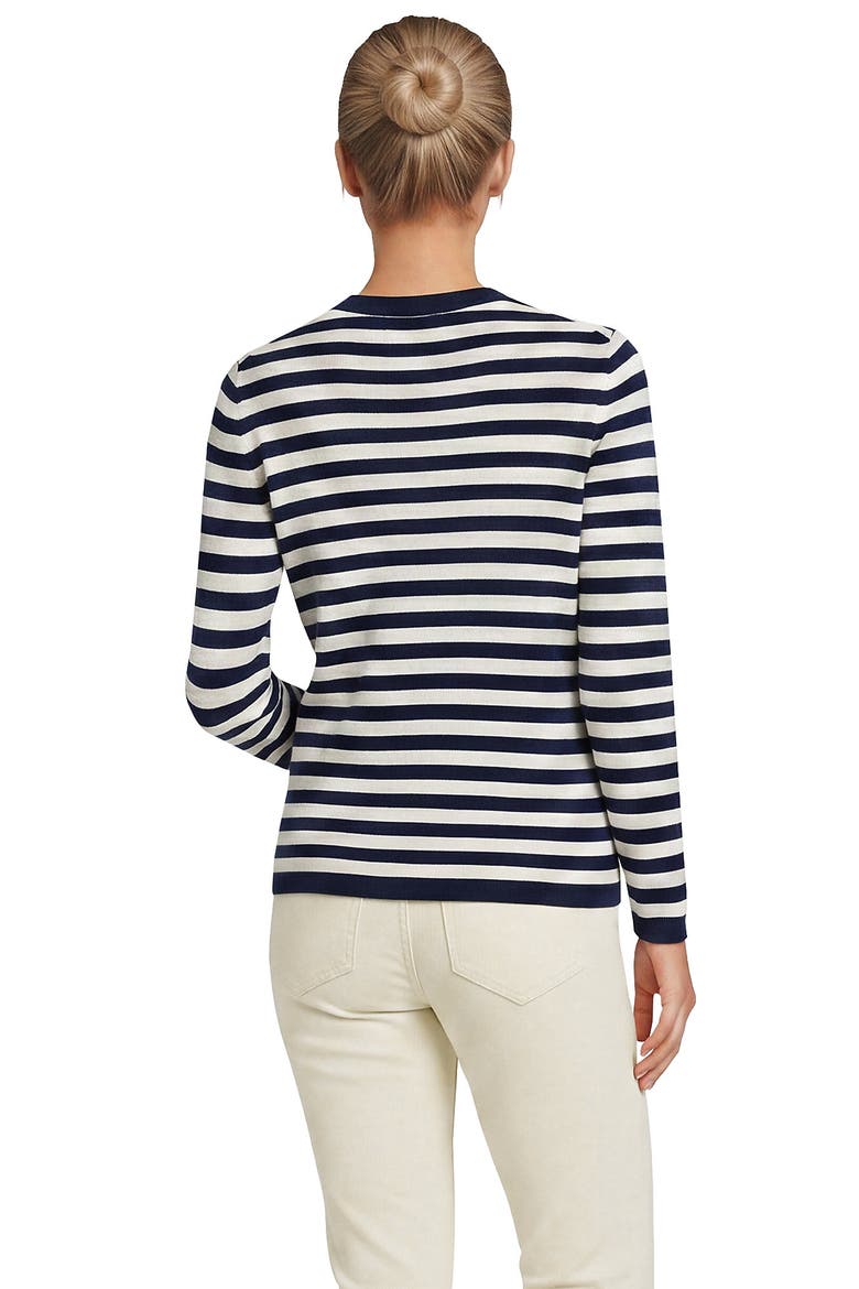 Cashmere Sweater, Alternate, color, Deep Sea Navy/Ivory Stripe