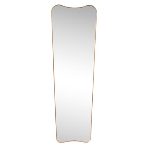 Jonathan Y Alfie Rectangular Metal Framed Wall Mounted Full-length Mirror In Gold