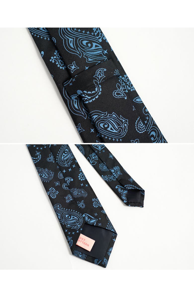 Lost Pattern "Paisley" Silk Jacquard Tie, Alternate, color, Midnight Blue