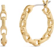 COACH Signature C Small Hoop Earrings