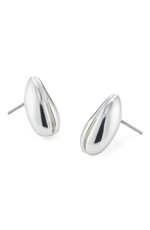 Tory Burch Small Wave Earrings In Metallic