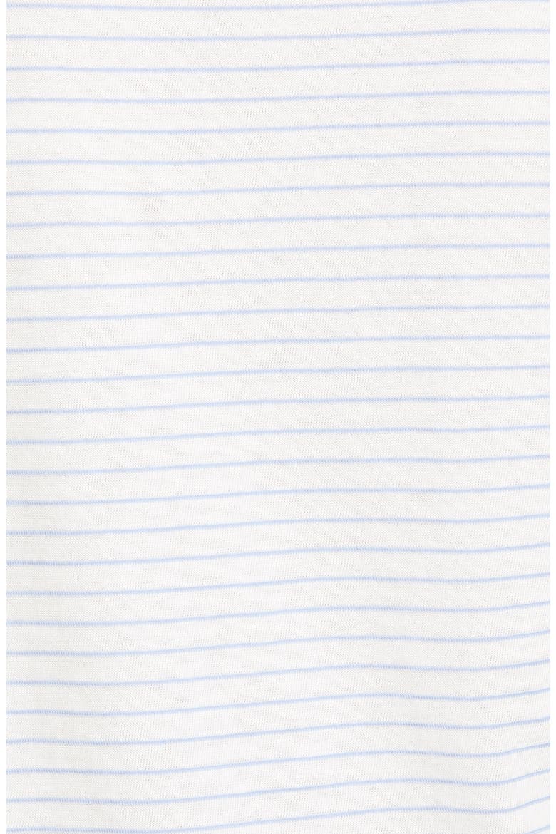 Pencil Stripe Cotton T-Shirt, Alternate, color, OPTIC WHITE/ AQUA BLOOM