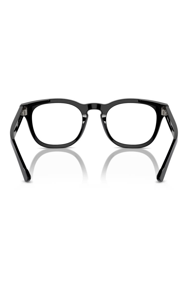 49mm Round Optical Glasses, Alternate, color, BLACK / DEMO LENS