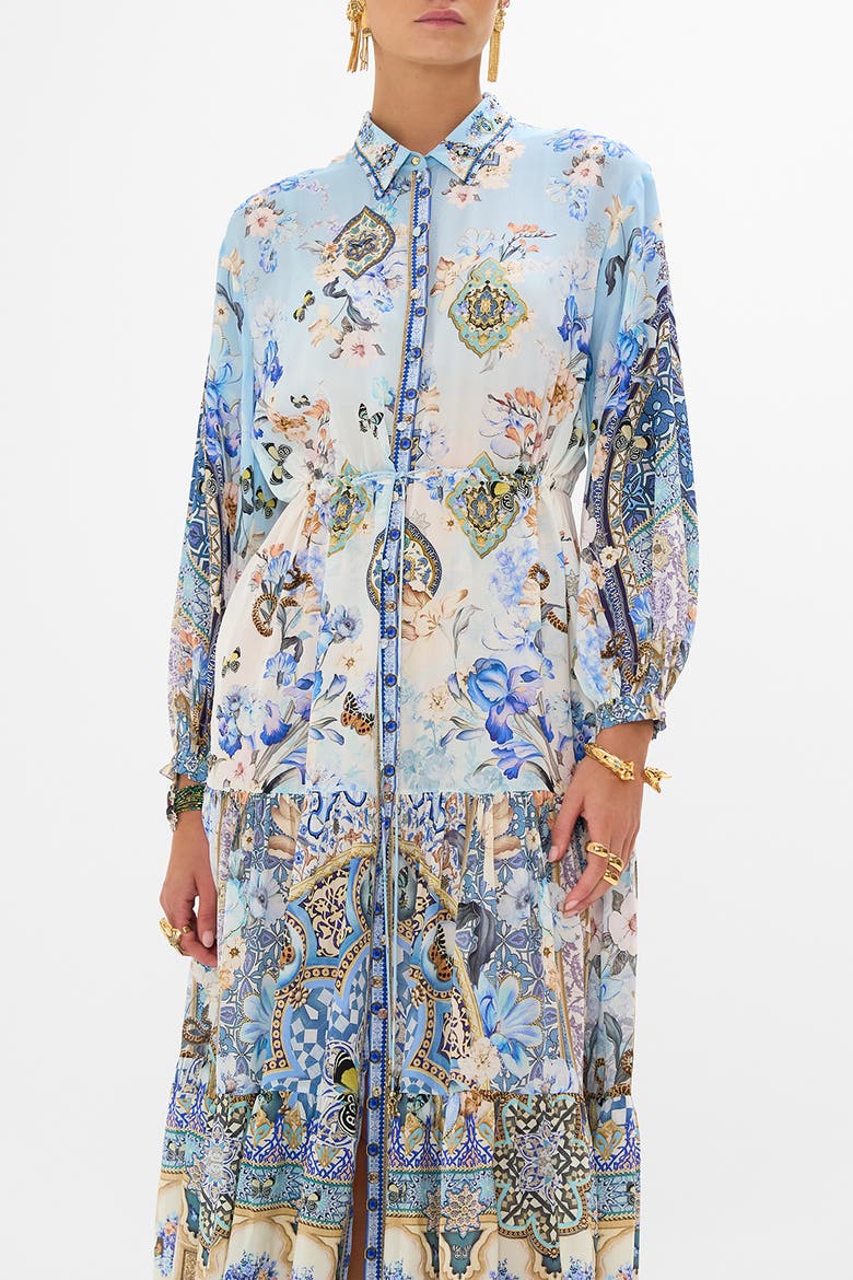 TIERED LONG SHIRT DRESS AL MANIAL PALACE MEMOIRS, Alternate, color, AL MANIAL PALACE MEMOIRS