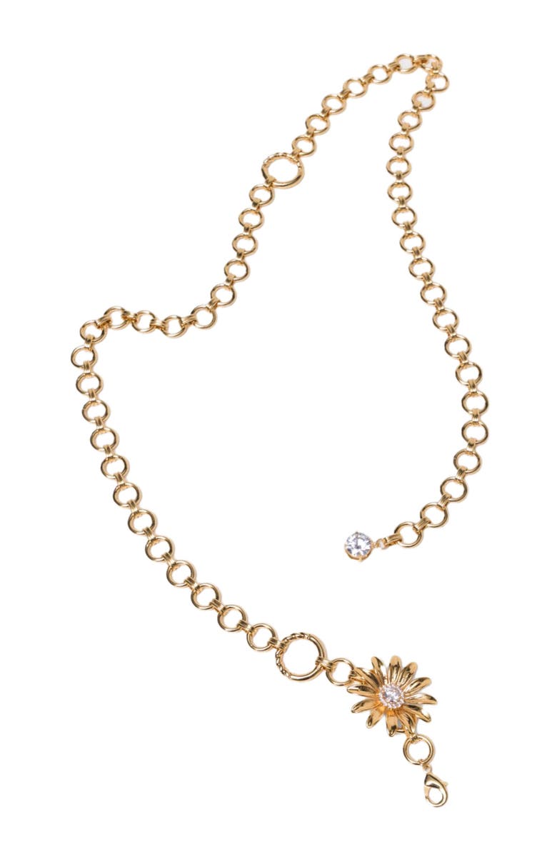 maje Chain belt with flowers, Alternate, color, Gold