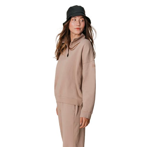 Ocio Organic Cotton Teddy Polo Crew In Brown