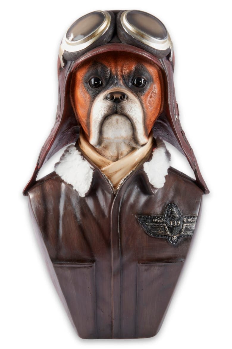 Pilot Dog Decoration, Alternate, color, BROWN