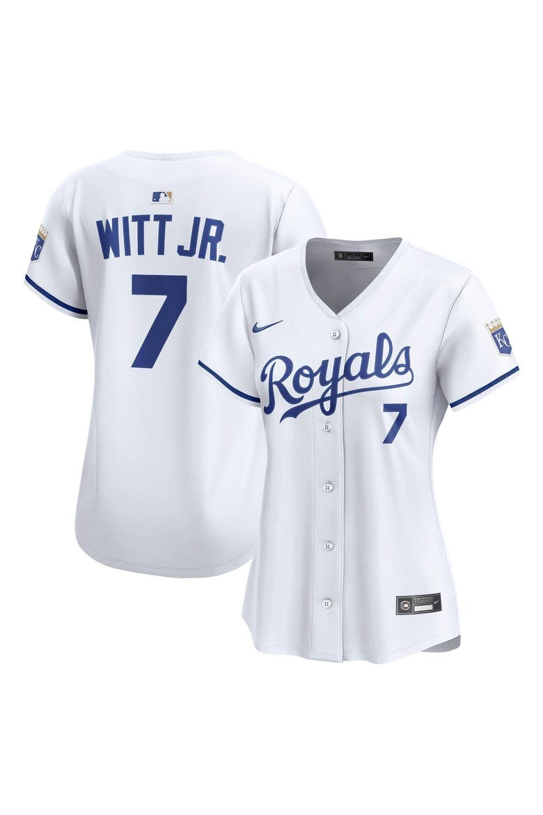 Women's Nike Bobby Witt Jr. White Kansas City Royals Home Limited Jersey, Alternate, color, White