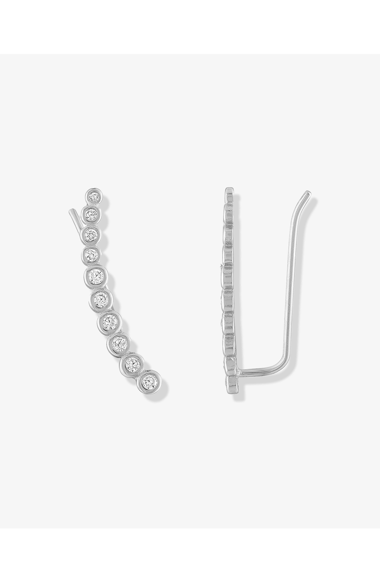 BEN ONI Bezel CZ Ear Climbers, Main, color, Silver