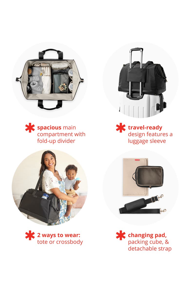 Endless Weekend Diaper Bag, Alternate, color, BLACK