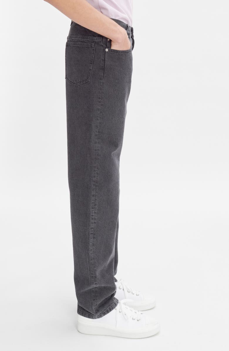 A.P.C. Fairfax Slim Wide Leg Jeans, Alternate, color, Washed Black