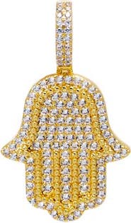 BY ADINA EDEN CZ Pave Hamsa Pendant Charm