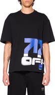 L/AB C/O OFF-WHITE Off Stacked Cotton Graphic T-Shirt
