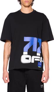 L/AB C/O OFF-WHITE Off Stacked Cotton Graphic T-Shirt