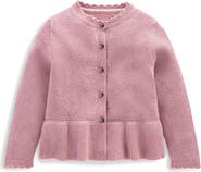 Mini Boden Kids' Sparkle Peplum Cardigan
