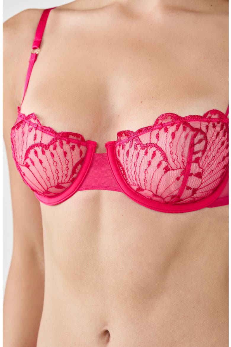 Nayade Underwire Balconette Bra, Alternate, color, PETUNIA