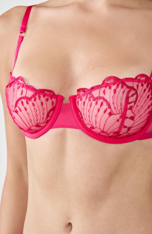 Etam Nayade Underwire Balconette Bra In Pink