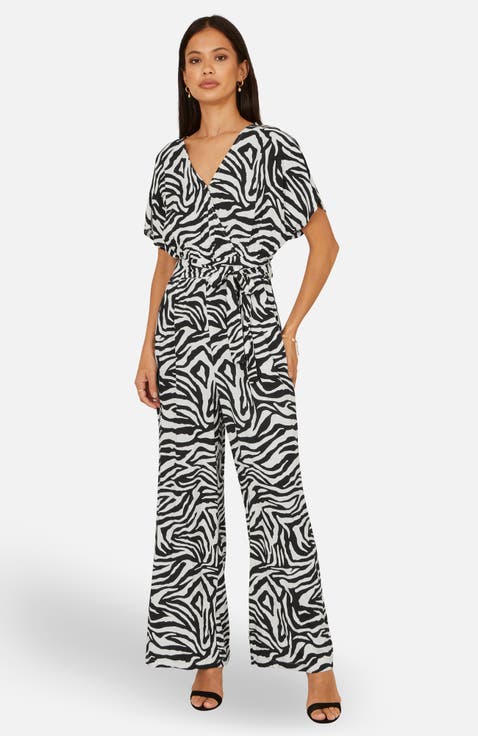 Zebra Print Relaxed Jumpsuit