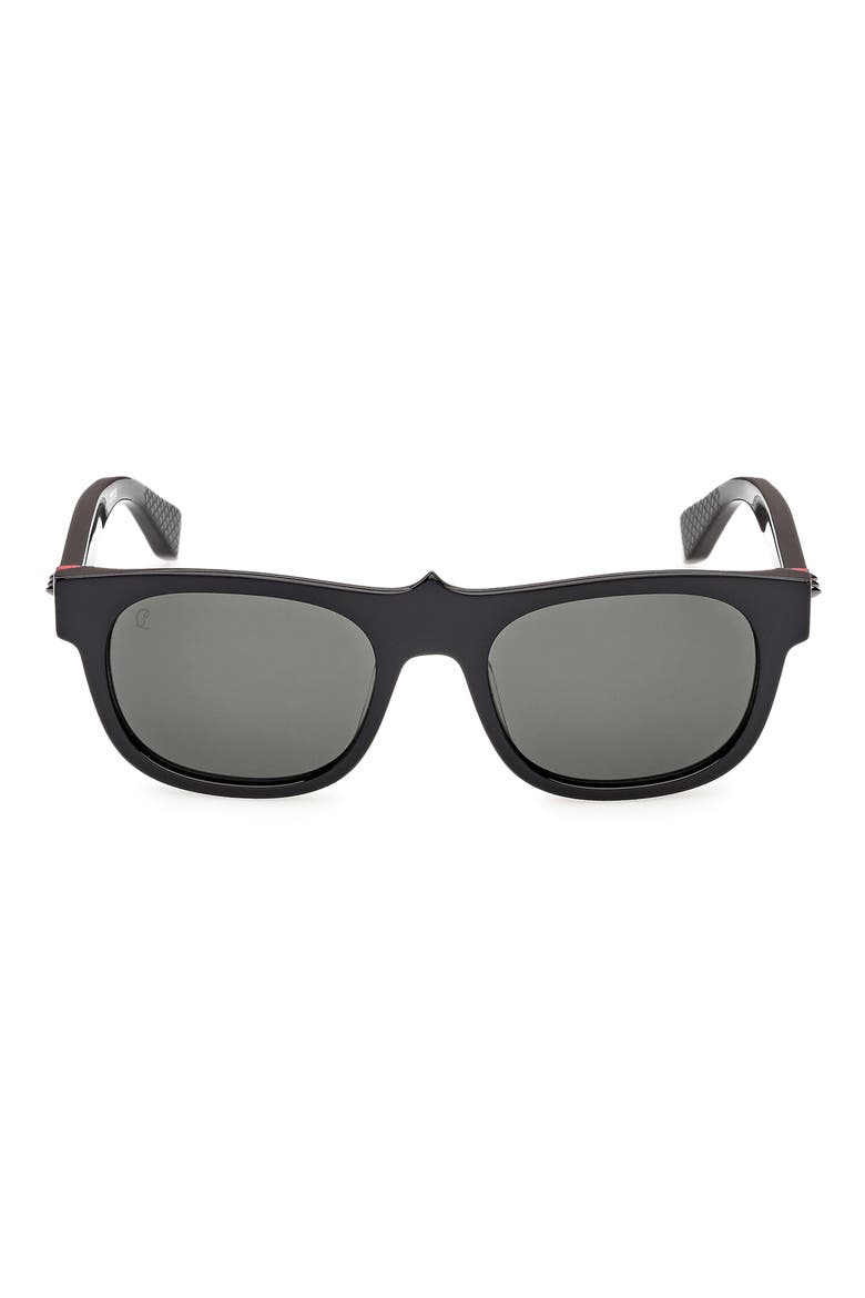 54mm Square Sunglasses, Main, color, BLACK/ GUNMETAL/ BILAYER BLACK