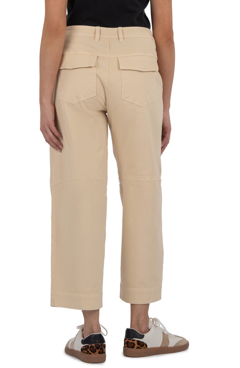 KUT from the Kloth Ashton Crop Barrel Linen Blend Pants, Alternate, color, 