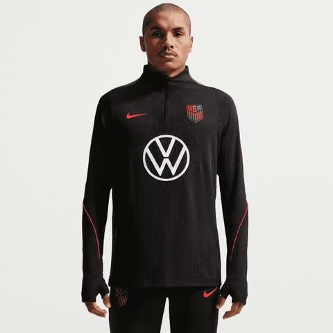 Men's Nike Black USMNT 2026 Strike Elite Dri-FIT ADV Long Sleeve Quarter-Zip Drill Top