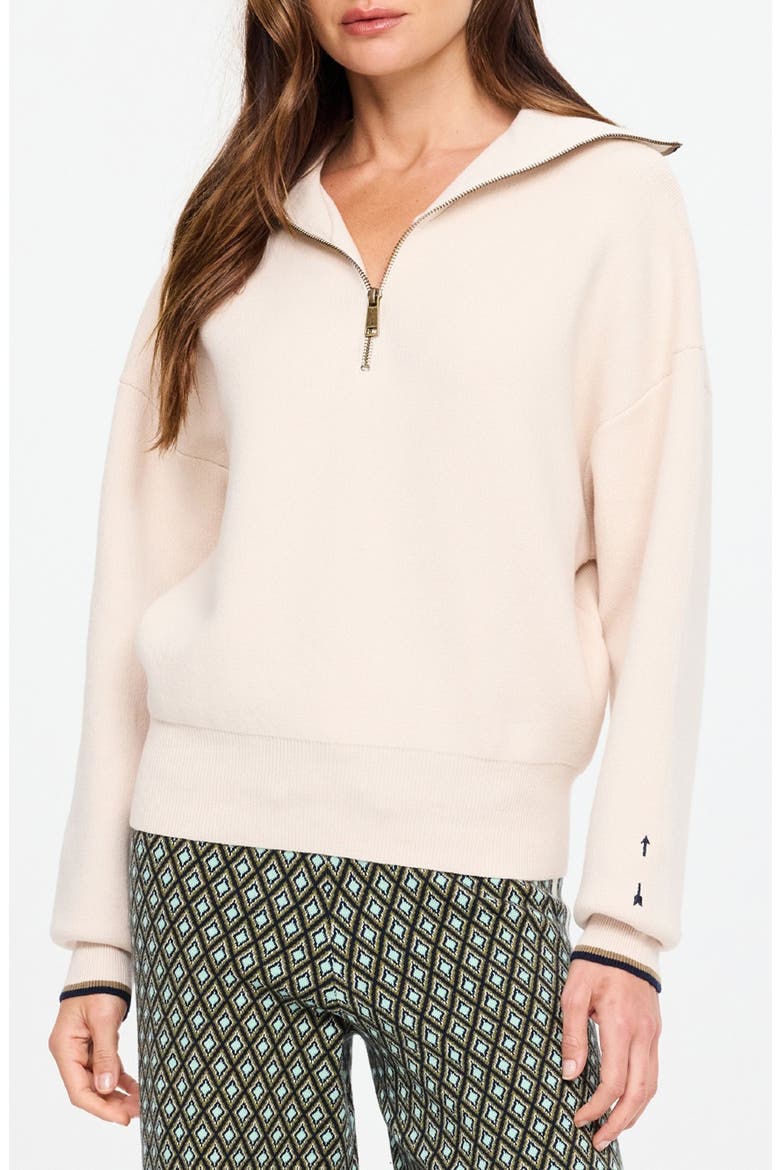 Kairo Half Zip Organic Cotton Sweater, Main, color, NATURAL
