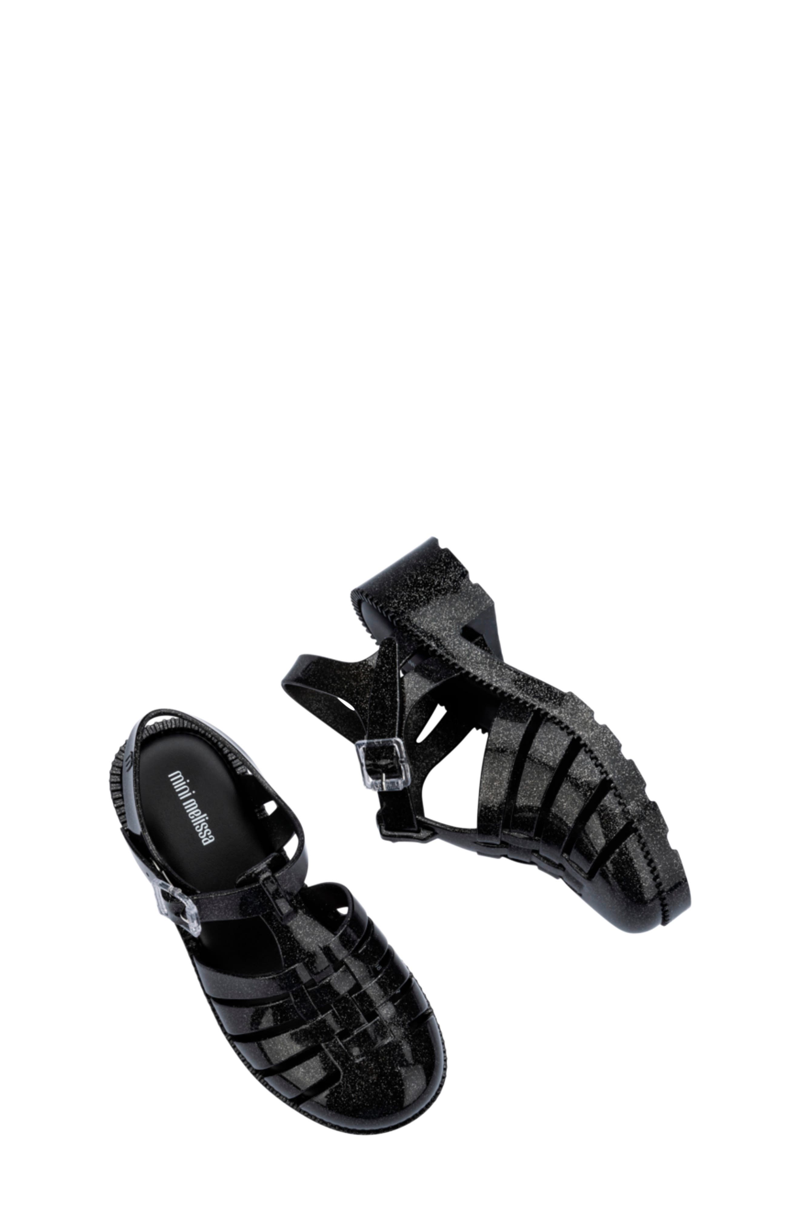 Mini Melissa Posession Jelly Fisherman Sandal, Alternate, color, Pearly Black