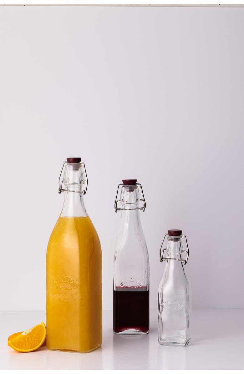 Kilner Square Swing Top Bottle, 16 Ounce, Alternate, color, Clear