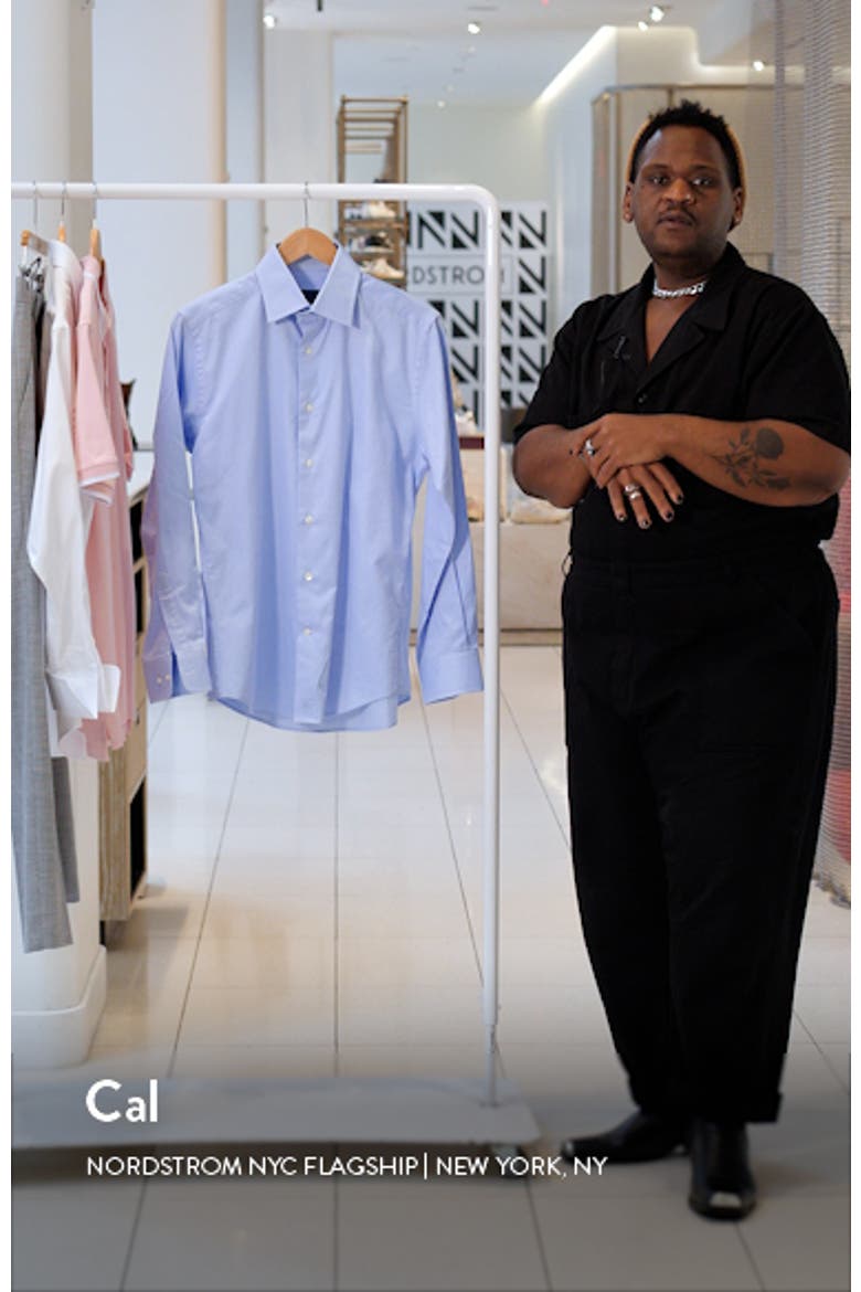 Trim Fit Solid Dress Shirt video